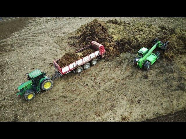 John Deere 6170M + Annaburger HTS 29.79 // 2021 Rozmetanie hnoja PVOD Kočín