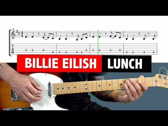 Billie Eilish - Lunch - EASY GUITAR TUTORIAL + TAB