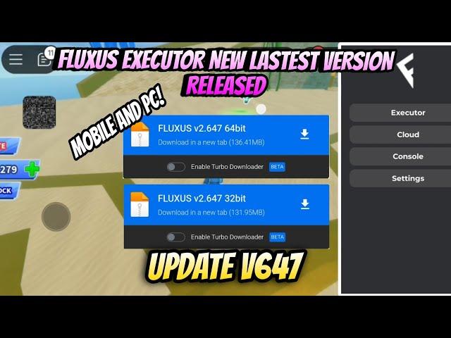 [NEW] FLUXUS EXECUTOR NEW LAST VERSION V647 REALISED | NO LAG | FLUXUS EXECUTOR MOBILE/PC ROBLOX