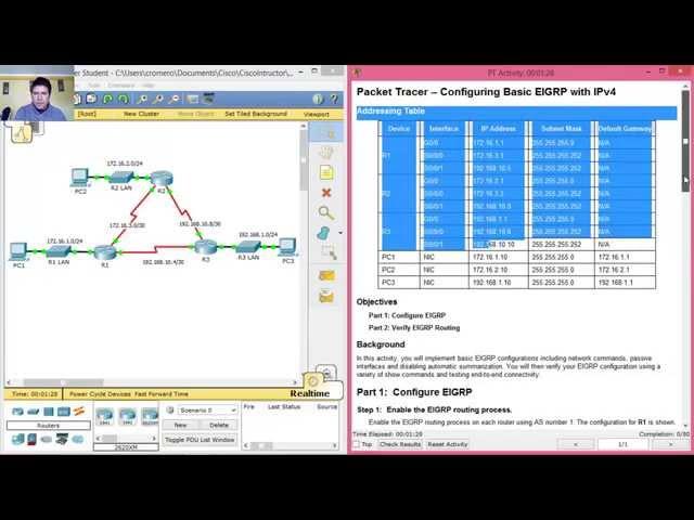 6.2.2.4 - 7.2.2.4 Packet Tracer - Configuring Basic EIGRP with IPv4