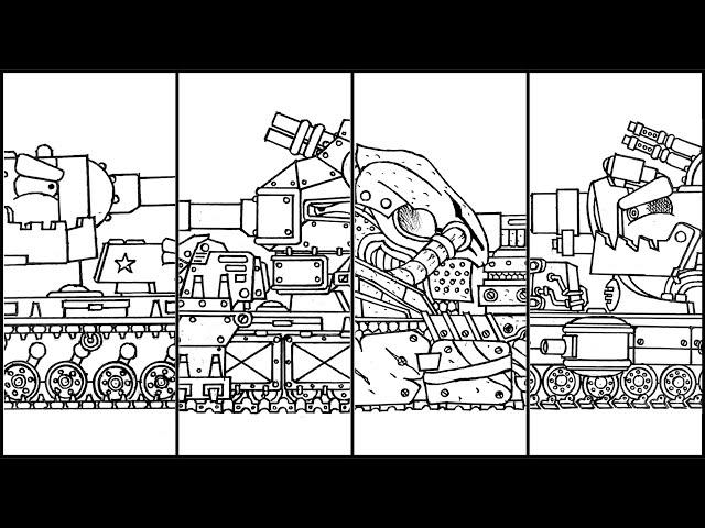 Drawing Evolution Of KV-6 | HomeAnimations - Cartoons About Tanks