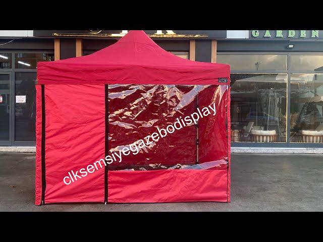 CLK Gazebo Çadırları - 3x3 Katlanır Portatif Çardak Gazebo Katlanabilir Tente Kamp Karavan Stand