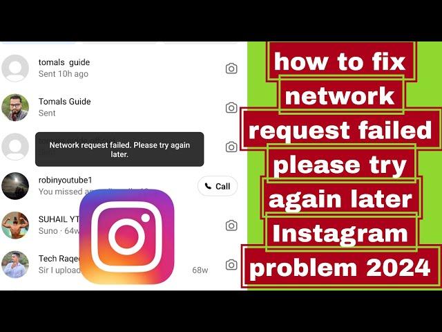 how to fix network request failed please try again later Instagram problem 2024