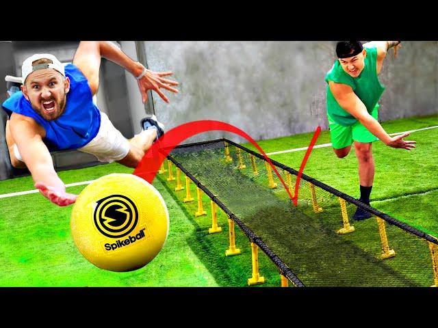 We Combined Spikeball and Volleyball into One Sport!!