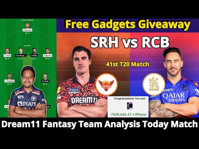 SRH vs RCB Dream11 Prediction ,srh vs rcb Dream11 ,srh vs rcb Dream11 Prediction Today