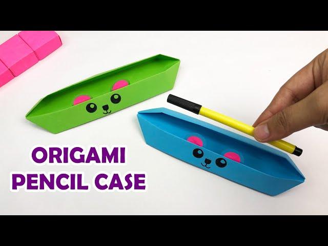 DIY Cute Origami Pen Pencil Case | Easy Paper Craft Tutorial for School