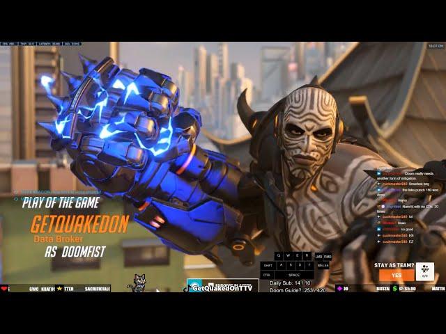 Overwatch 2 Rollout Doomfist God GetQuakedOn Showing His Enviromental Kill Skills