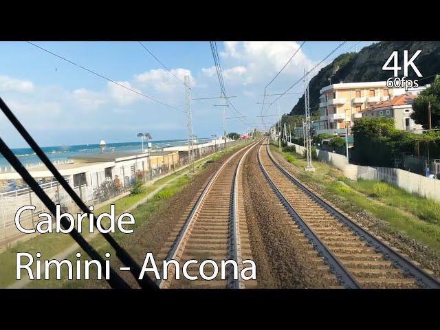 [4K 60fps] TRAIN DRIVER'S EYE from Rimini a Ancona (IT)