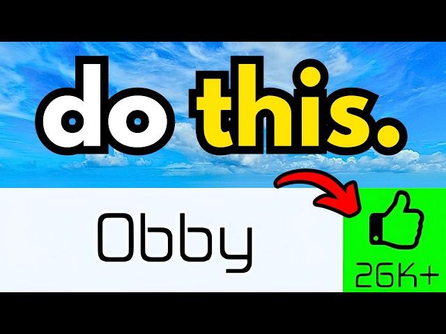 Watch THIS Before Building in Obby Creator...