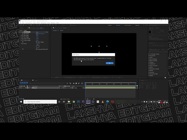 Adobe After effects CC 2018,2019,2020 Has 8 bit error