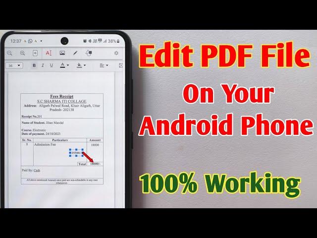 How to Edit PDF File in Android Phone