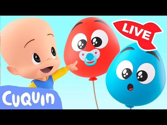  LIVE  Learn colors, numbers and shapes with Cuquín | Educational videos for kids