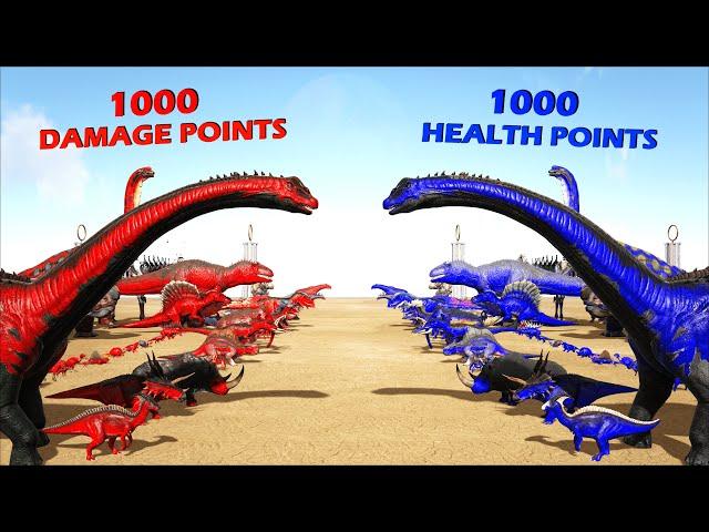 Damage VS Health, BUT 1000 Level-Ups on both sides! | ARK