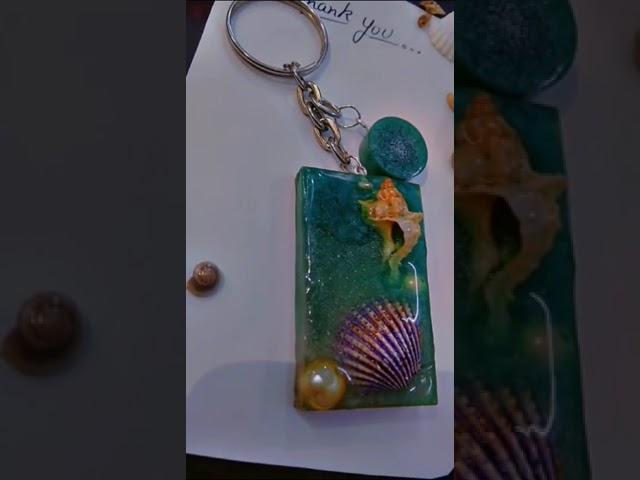 Sea theme resin keychain #handmadekeychain #resinart #resinkeychain #seatheme #handmadework