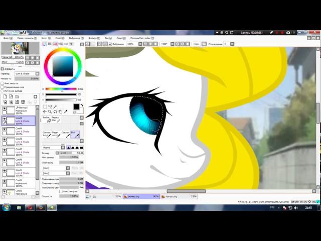 Обработка пони в Paint Tool SAI