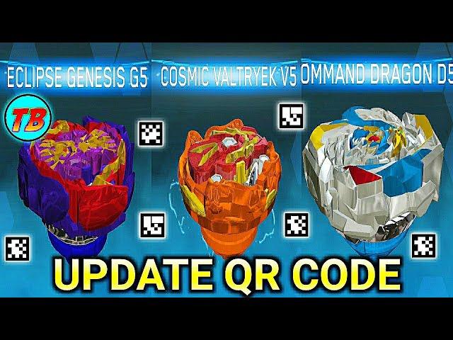 COSMIC VALTRYEK V5 | COMMAND DRAGON D5 | ECLIPSE GENESIS G5 QR CODES BEYBLADE BURST RISE APP!!