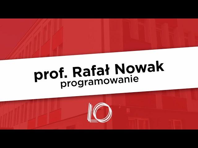 Rafał Nowak - programowanie