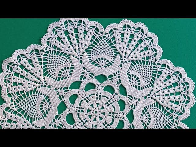 Ажурная салфетка крючком. Первая часть.