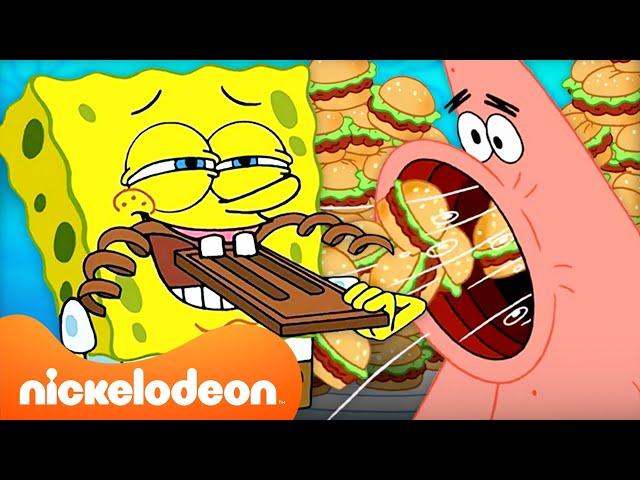 Губка Боб | Губка Боб ПИРШЕСТВУЕТ 60 минут подряд  | @SpongeBobOfficial | Nickelodeon Cyrillic