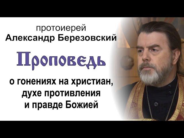 О гонениях на христиан, духе противления и правде Божией (2024.12.27). Прот. Александр Березовский