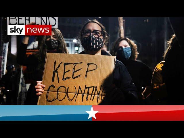 US Election: Protesters fight for democracy in Pennsylvania