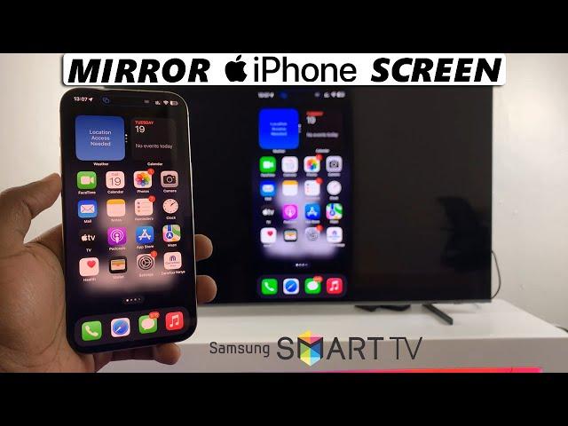 How To Screen Mirror iPhone To Samsung Smart TV