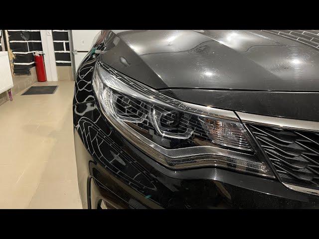 Kia Optima led - замена штатных диодных линз на новые Expression