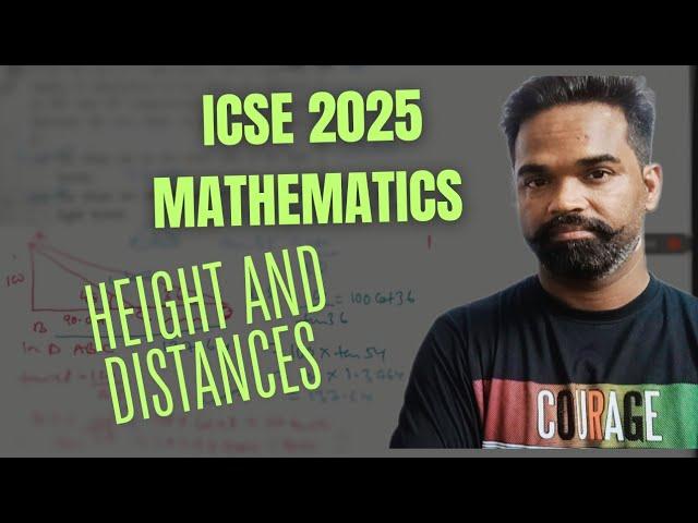 icse maths 2025, height and distance important questions, trigonometry important questions, icse