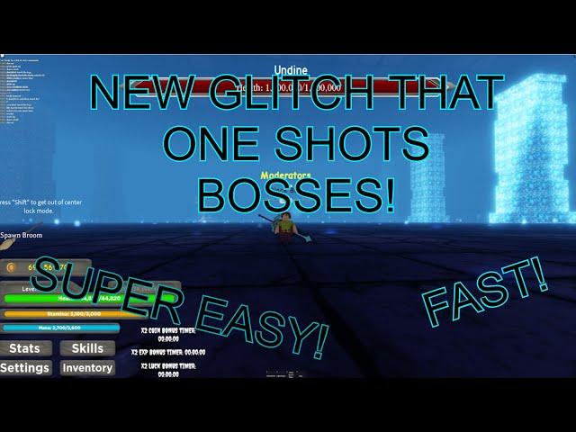 New Glitch That One Shots Bosses! (OVERPOWERED!) | Black Clover Kingdom Grimshot Roblox