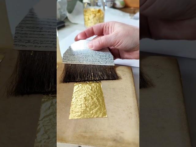 This is why I save every scrap. #gold #goldleafart #goldleaf
