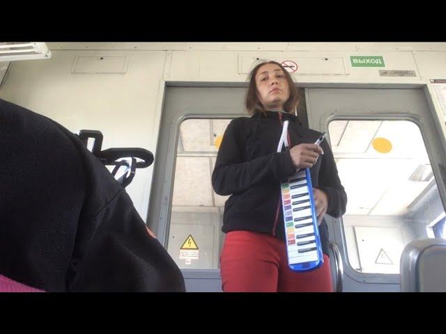 «Одинокая гармонь» в электричке ️ со своим проигрышем в конце