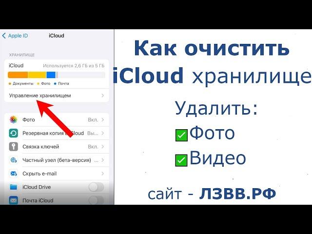 Как очистить iCloud хранилище на Айфоне если заполнено и удалить фото и видео из iCloud на iPhone