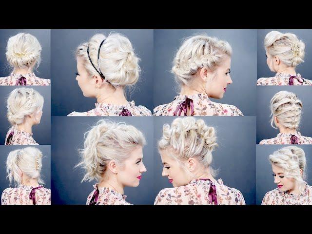 10 EASY UPDO Tutorials FOR SHORT HAIR | Milabu