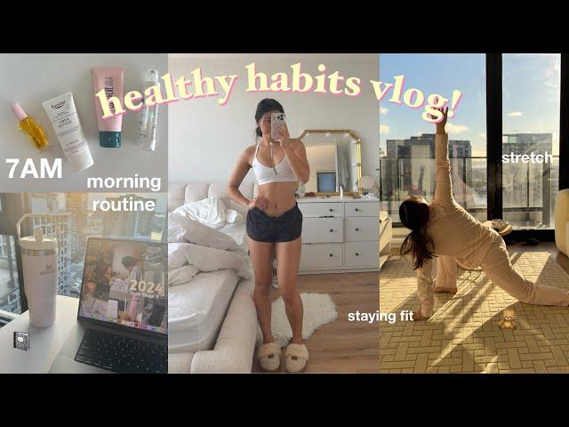 10 healthy habits (from a lazy girl)  *realistic* study vlog & productive day in the life