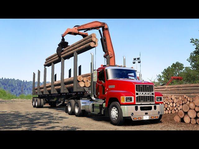 ATS - Dynamic Logs Loading & Unloading | Arkansas DLC + New Mack Pinnacle | American Truck Simulator