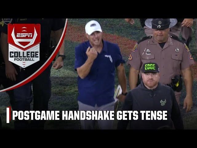 Postgame handshake after USF vs. FAU gets a bit heated  | ESPN College Football