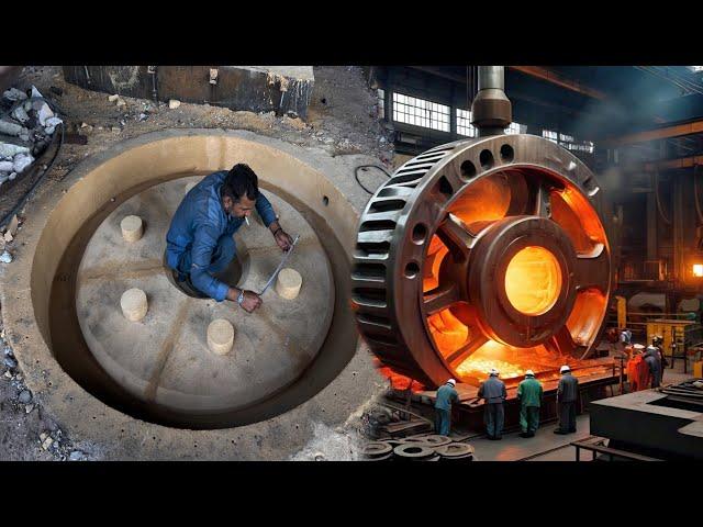 Incredible Process of Manufacturing The Largest Industrial Gear For Rolling Mill In Furnace: