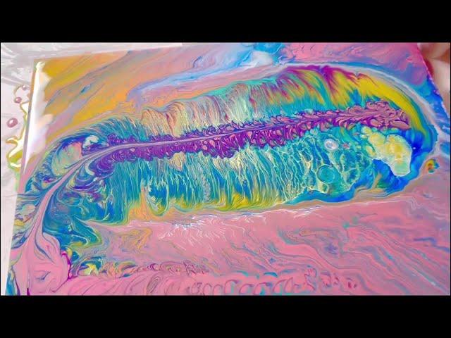 Fluid Art Acrylic Pouring Technique | Kiss Acrylic Pouring Technique | Abstract Art