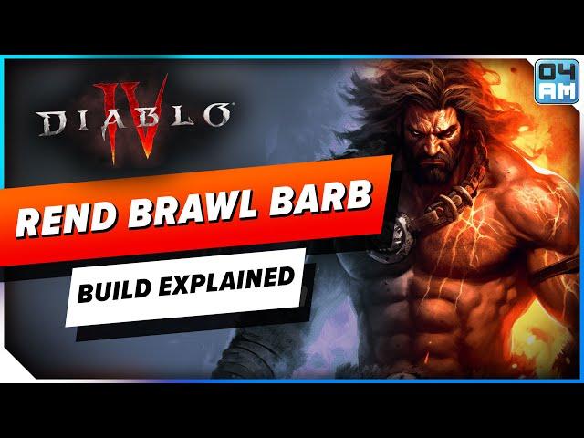 Diablo 4 INSANE Damage Barbarian Build Explained - Brutal Rend & Brawl Fun on Battlefield