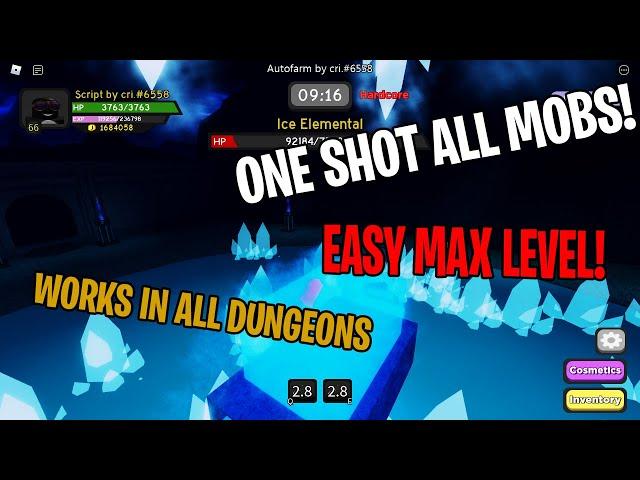 ROBLOX Dungeon Quest AUTOFARM SCRIPT !! [ FINISH THE DUNGEON IN 10 SECONDS , EASY MAX LEVEL!!]