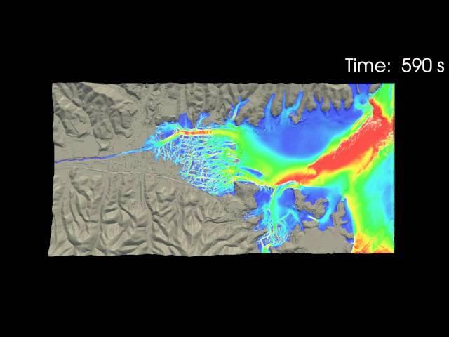 Tsunami run-up analysis with a 60 m class ship as a floating object in Kesennuma by MPS method