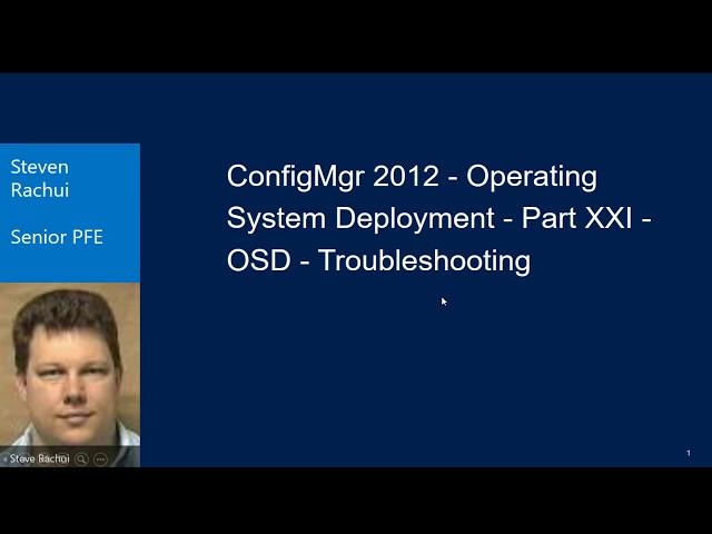 ConfigMgr 2012 Operating System Deployment Part XXI Troubleshooting