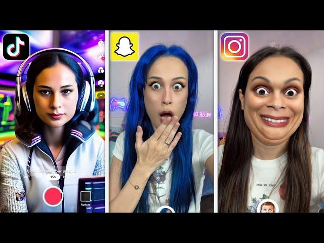 TIKTOK vs SNAPCHAT vs INSTAGRAM FILTERS TESTEN! || Fan Friday