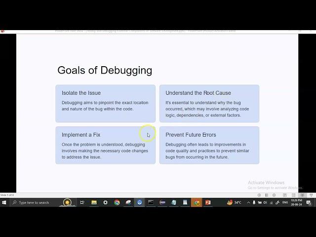 Testing and debugging difference explained