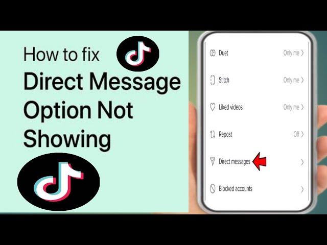 How to fix TikTok direct message option not showing 2023 | Direct message option not showing TikTok