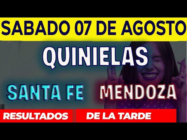 Resultados Quinielas Vespertinas de Santa Fe , Sábado 7 de Agosto