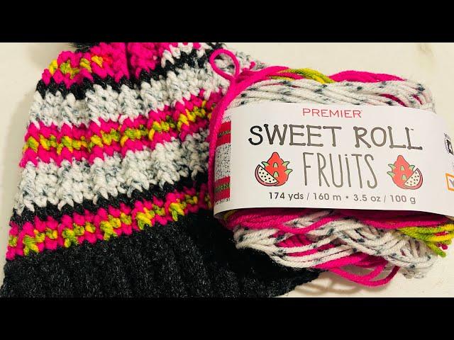 Premier Sweet Roll Fruits Review 4 | #crochet #yarn #review #beanie #premieryarns #dragonfruit