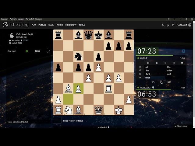 Lichess Stream: first time stream of my account