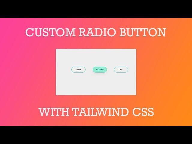 Custom Radio button with Tailwind CSS VueJs