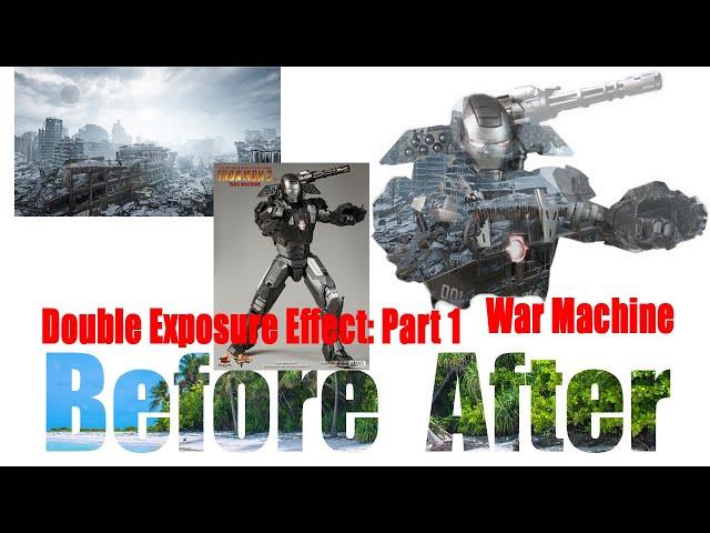 How to create a double exposure effect in Photoshop 2020 | Marvel War machine Metro Exodus Part 1